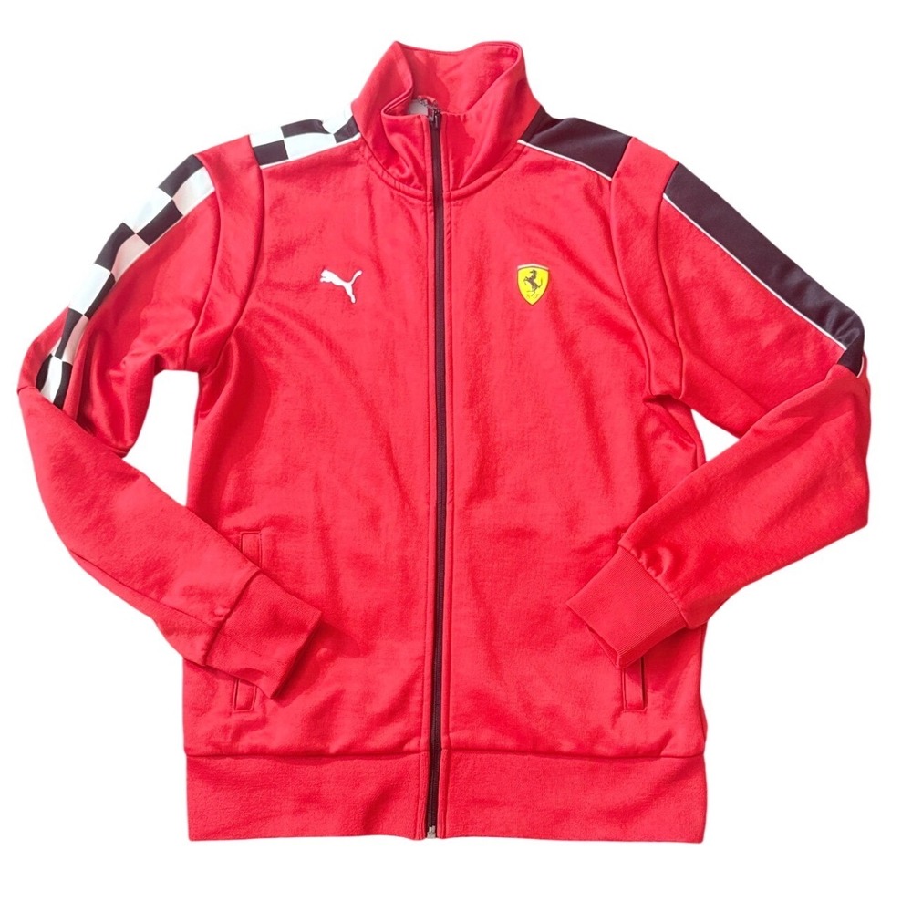 Puma Ferrari Scuderia Mens Track Jacket Red Racing Full Zip 535828-02 Small EE01